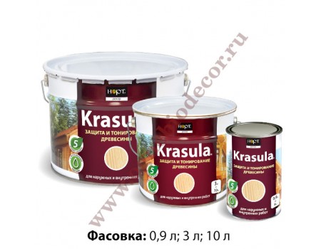 Krasula (Красула) - защитно-декоративный состав для дерева в наличии по цене завода.